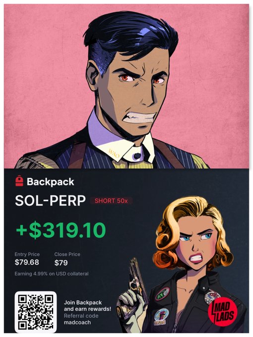"1. You wake and you buy a @Backpack !". The message in this context seems to promote buying something from the Backpack seller. However, the text that follows the initial statement does not make sense when related directly to the main picture or the advertised product. The focus should be on understanding how these elements connect with the post's main topic.