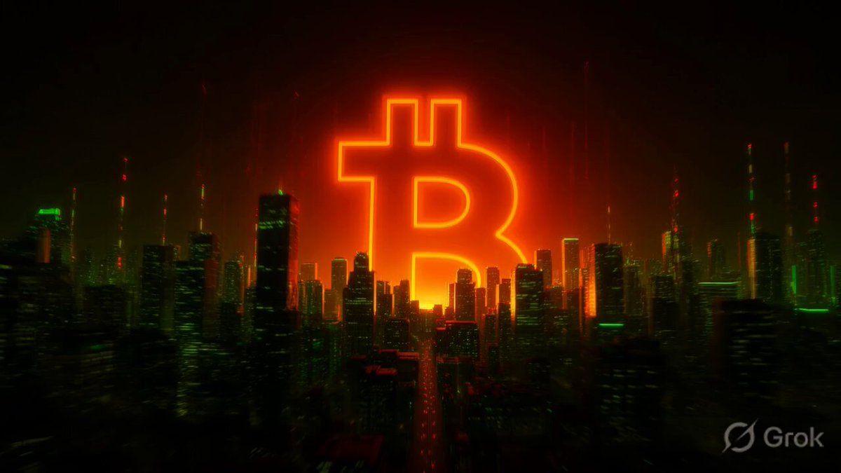 The image features a city skyline with neon lights, including a large neon "B" symbol that appears to be glowing red or orange. The cityscape includes buildings of various sizes and shapes, creating an urban environment. The caption below the image reads "JUNE 7 2026: ALTSEASON ROTATION IS SELECTIVELY EXPLODING ON X 10x-30x Gems (Highest X Buzz): $HYPE (Hyperliquid) $TAO (Bittensor) $RENDER (AI compute DePIN powerhouse) $AKT (Decentralized cloud".