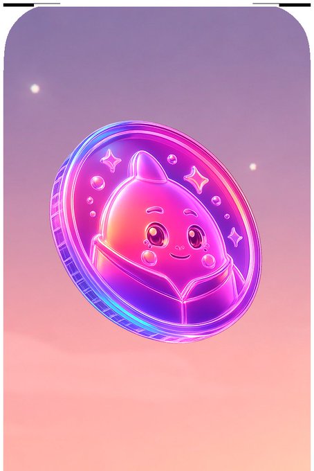 The image shows a coin with a cute face design floating in space against a purple sky backdrop. The coin has a happy expression and is surrounded by stars, giving it an otherworldly appearance. The caption below the coin reads "Most wellness tokens struggle because they are disconnected from the product @sleepagotchi is taking a different approach. The goal is to make $SLEEP useful across the ecosystem, from AI access and premium features to staking, wellness challenges, and partner rewards".