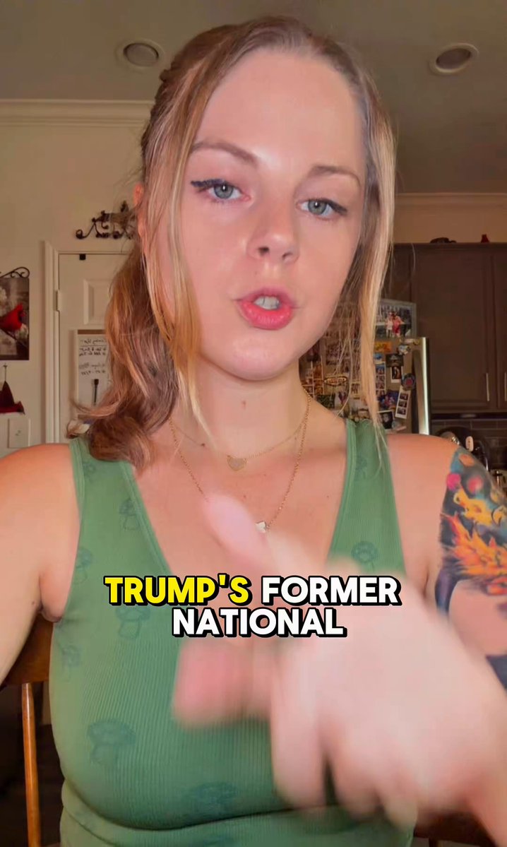 The image features a woman with blonde hair wearing a green tank top, giving her a unique appearance as she points at something in front of her. The caption reads "ON TODAYS BRAIN ROT NEWS", which suggests that this image might be related to a news story or an article about the current events happening around the world.

The post also includes several mentions of Trump's former national security adviser, John Bolton, and his mishandling of classified documents. Additionally, there is a reference to anthropic warning Claude may be accelerating faster than they thought, which could potentially be related to the ongoing discussions surrounding Bitcoin and its impact on society. 

Lastly, there are references to Jim Cramer's opinion about Michael Saylor being killed by Bitcoin, which might be an attempt to draw attention to the post or make it more shareable among friends and followers.