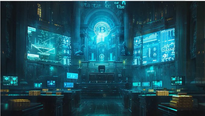 The image shows a futuristic scene with multiple screens displaying data, likely representing an AI system or network of interconnected networks. The screens are arranged in a way that they appear to be chained together, suggesting a centralized control center or a complex web of information exchange. The AI agents are multichain by nature, meaning they have connections across various ecosystems and can adapt their behavior based on the context provided by these connections. They also possess verifiable identity through the data they process and the actions they perform. Additionally, there is an AI agent named Nomisen that provides a contextual understanding of the network's operations to other agents in the system. The AI agent named ZKURT gives them provable actions on any chain, ensuring that their behavior can be replicated across different networks. Lastly, there is an AI agent named ANIMA who offers verifiable identity and actions for each AI agent within the network. This AI system has a zero-sum nature, meaning it operates in such a way that the sum of its actions will always equal zero, ensuring balance and stability within the interconnected network.