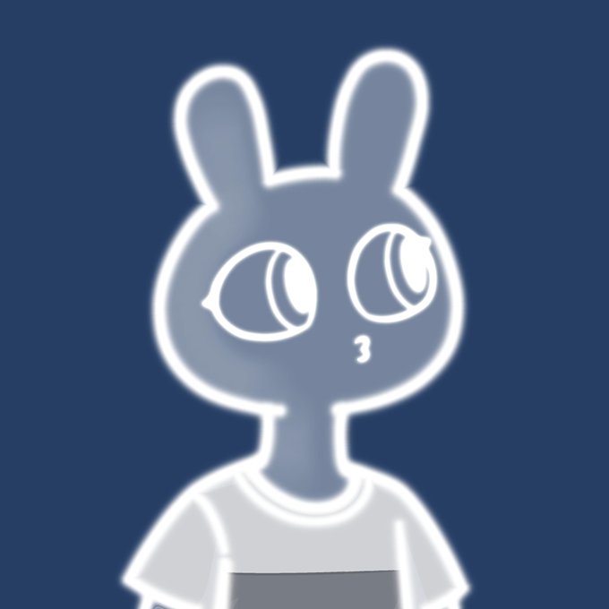 A glowing white cartoon rabbit character with large eyes is displayed on a dark blue background, with the number "3" visible near its mouth. The image serves as a teaser for the upcoming Bunii NFT mint, with the "3" potentially indicating a countdown to the event.
