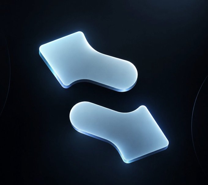 A pair of white socks rests on a dark surface, visually playing on the "knots" reference in the post as the socks appear tied or bunched together. The image accompanies a bullish "gm" message encouraging followers to stack up on $KNOTS and $STONK tokens.