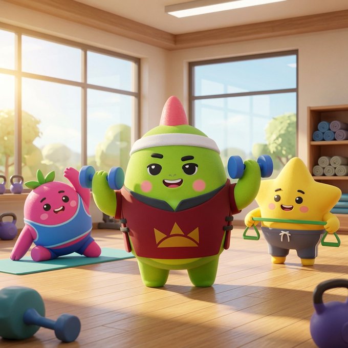 The image features a cartoon gym scene with three green monsters or characters engaged in various activities related to fitness and exercise. One of them is lifting weights while holding a dumbbell, demonstrating strength and dedication to physical fitness. The other two characters are also participating in different exercises, such as stretching on the floor and using exercise equipment like dumbbells.

The post emphasizes the importance of sleep for overall wellness and health by incorporating the cartoon gym scene into its message. It highlights how scaling daily activities like sleeping can contribute to a better lifestyle and improved well-being. The image also includes various fitness equipment, such as dumbbells, which further reinforces the connection between exercise and maintaining a healthy lifestyle.