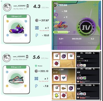 The image shows a collage of four different posts, each with its own unique content. The first post displays a pair of purple sneakers, while the second post features a car. The third post showcases a person's fitness data, including their weight and exercise routine. Lastly, the fourth post is an advertisement for a product or service. These posts are arranged in a grid format, making it easy to compare and contrast the various elements within each post.