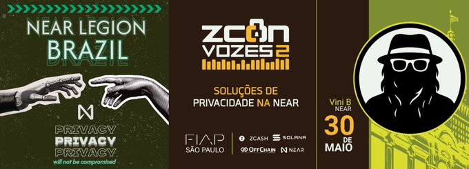 The image features a poster for an event called "Zcon Vozes 2" that takes place at a location named "NEAR Legion". The poster includes three different sections, each with its own color scheme. The top section has a green background and white text, while the middle section is black and white. The bottom section also features a black background but has white text on it. The event's name, "Zcon Vozes 2", is prominently displayed in large letters at the center of each section. A person wearing glasses can be seen in the top left corner of the poster, possibly representing an attendee or an organizer of the event.
