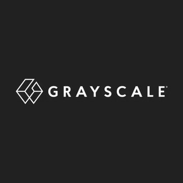 The Grayscale logo, featuring a white hexagonal emblem beside the company name in bold white lettering, is displayed against a dark gray background. This branding accompanies the announcement of Grayscale's filing to convert its Litecoin ($LTC) Trust into a spot ETF on NYSE Arca under the ticker $LTCN.