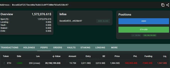 The image features a computer screen displaying information about ETH trading, specifically focusing on a specific trade with 3999.8 eth and 37 eth as the respective tokens being used for exchange. The account is described as active, having been accessed multiple times, and the total value of the trade amounts to 1,527,613.56 Ether. The screen also shows that the current position holds 7 ETH worth of one token (eth), which seems to be the primary asset involved in the trade.