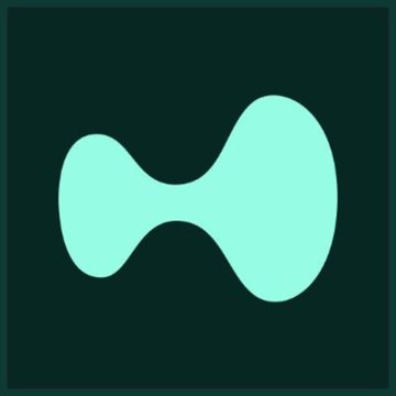The image features a minimalist teal-green abstract logo resembling a horizontally stretched dumbbell or bone shape on a dark green background. It appears to be the icon for Hyperliquid, the decentralized perpetuals exchange mentioned in the post, which has now surpassed $1.2B in cumulative trading fees through its buyback-and-burn revenue model.