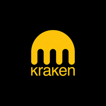 The image displays the Kraken logo, featuring a stylized yellow octopus-like symbol with the text "kraken" beneath it, set against a black background. This logo represents Kraken, the cryptocurrency exchange mentioned in the post, which is reportedly seeking a full banking license in Europe, specifically targeting Lithuania as the jurisdiction.