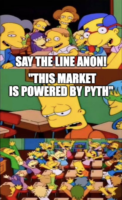 Two cartoon panels compare the line "anon" to a market, with a group of people and a bar graph representing the data.
