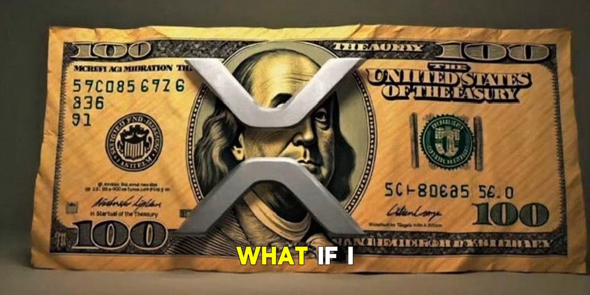 The image features a $100 bill with an XRP coin attached to it. The text "XRP LIQUIDITY SHOCK Rumors are spreading that over $654 BILLION could soon flow into the XRP Ledger" is written above the bill, and there's another post below it that says "Focus on what is in the image and how it relates to the post."