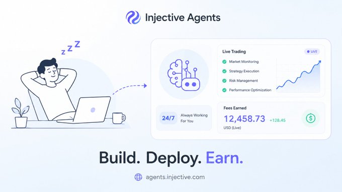 The image features an infographic about AI agents for cryptocurrency trading platforms. The infographic displays a man sitting at a desk using his laptop while napping, symbolizing the idea of taking breaks during work or investing time in learning new skills. It also shows the development of AI agent payment systems and how they have captured 65% of all AI agent payment volume by Q1 2026. The post highlights that ERC-8004 is taking a different approach to AI agents by focusing on building identity and credibility, while solana has moved fast with its own AI agent framework.