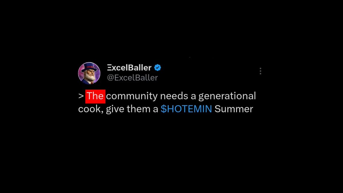 The image features a Twitter post by a user named "ExcelBaller" with a caption that reads, "History is repeating itself on Avalanche. $HOTEMIN might be next. Hot summer on AVAX is just getting started ft: @HotEminSummer". The post seems to be discussing the history of hot summer days and how they are likely to continue in the future.