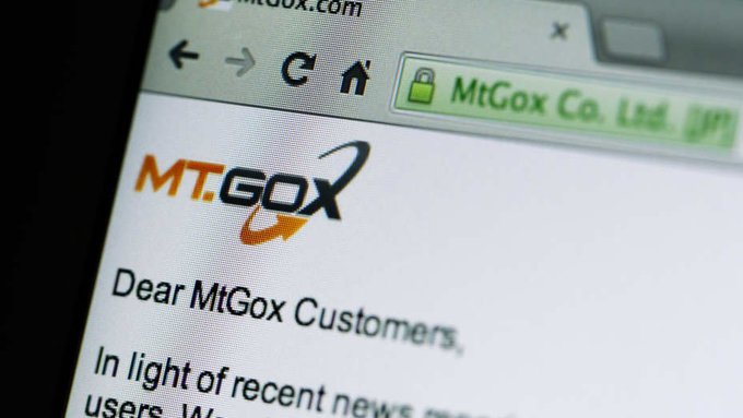 The image shows a close-up of an email screen with the subject line "Dear MtGox Customers" written at the top, and the body of the message addressed to "MtGox Customers". The email contains information about a recent news item that has been posted on MtGox's website.