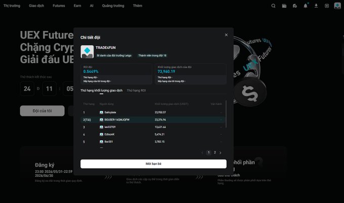 The image shows a screenshot of a website or app window with a focus on the "Futures" section, which is a leaderboard for Future trading games. The title of the page is displayed in multiple languages including English, German, Chinese, Vietnamese, Thai, and Japanese, indicating that it may be available in several countries where these different languages are spoken. Additionally, there's text about what the game will do, providing information on how to use or participate in the game.