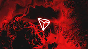 A red and black map graphic featuring the white TRON (TRX) logo at its center, visually reinforcing the post's message about TRON's enduring core values of low-cost money transfers, asset security, and accessible ecosystem despite the ever-changing crypto market.