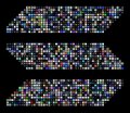 The image features a meme with three vertical lines, each filled with different colors of dots. The first line has blue dots, the second line has red dots, and the third line has green dots. The text "The next Solana meme coin that sends 1000x" is written below the image, indicating that it's related to a new coin being released by Solana.