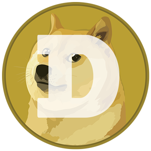 The image features a Dogecoin ($DOGE) themed logo with a Shiba Inu dog illustration and a large white letter "D" centered on a gold circular background. It visually represents the Dogecoin cryptocurrency being discussed in the accompanying news post about its recent price weakness and resilience.