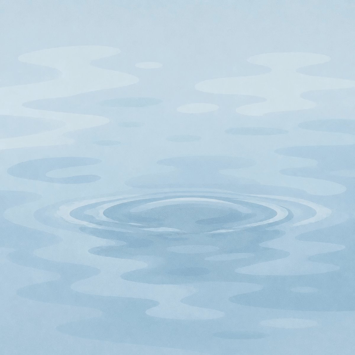 The image features a watercolor painting of ripples in blue water, with a small splash or bubble at the center that appears to be floating on top of the water. The background of the painting is a light blue color, which complements the water's hue and adds depth to the scene. The post about Seal MPC is written in white text against this light blue background, making it easy for viewers to identify the image as being related to the Seal MPC website.