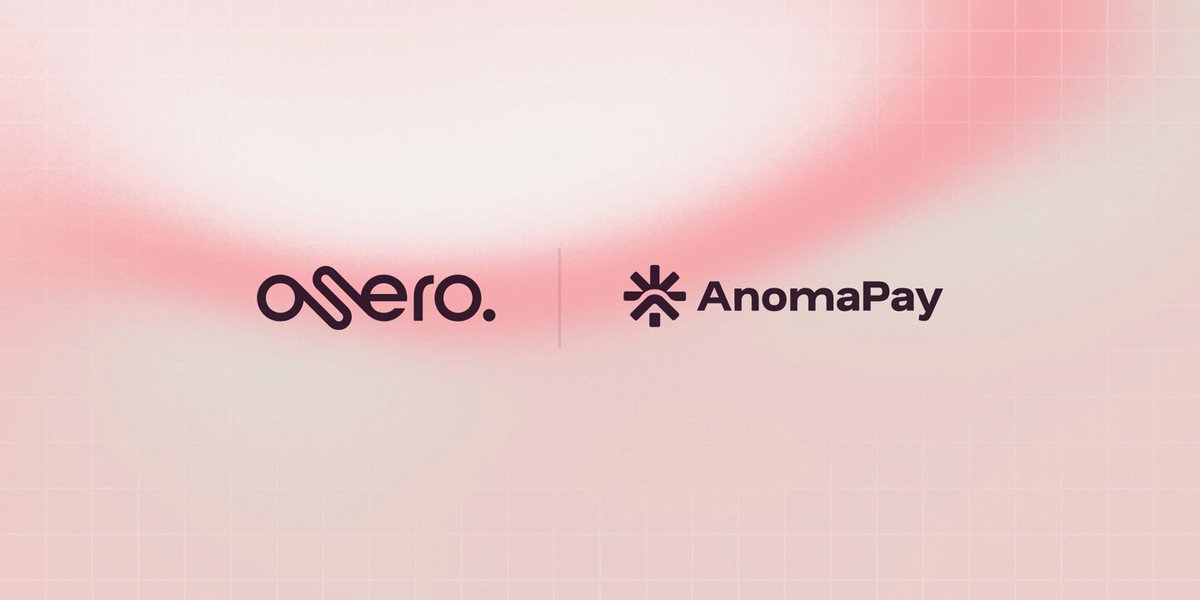 The image features a pink background with the words "AnomaPay" written in black text at the bottom, and "@OseroHQ Earn & @SkyEcosystem Savings Rate" written in black text above it. The text appears to be part of an advertisement or promotional material for AnomaPay.