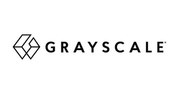 The image features a logo for an asset management company called "Grayscale". The logo consists of a stylized letter "G" surrounded by three black cubes, which are arranged in a square shape. Below the logo, there is text that reads "INSANE: $70,000,000,000+ asset manager Grayscale says if institutions can generate additional yield on assets like 𝐴𝑡𝑖𝑒𝑟𝑠𝑡𝑘𝑛𝑙𝑚𝑜𝑡" which translates to "insane: $70,000,000,000+ asset manager Grayscale says if institutions can generate additional yield on assets like 𝐴𝑡𝑖𝑒𝑟𝑠𝑡𝑘𝑛𝑙𝑚𝑜𝑡". The image is set against a gray background, and the text is in black.