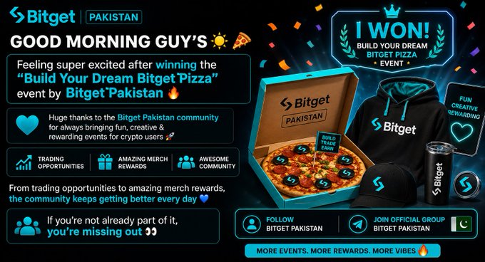 irtet.com/Good Morning Guy's Good Morning! event, featuring a blue box of pizza and a black hoodie with a gold emblem.
