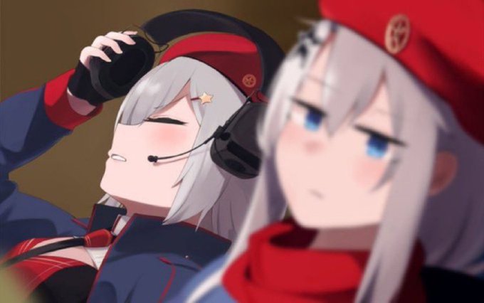 The image features two anime characters, one wearing a red hat and the other wearing a blue jacket with headphones around her neck. The character in the blue jacket has a headset on her head while she's sitting down. There are also some text elements in the image that read "SURE ADD MT GOX TO THE LIST TOO. AS IF THIS ISN'T ENOUGH OF A CLOWN FIESTA ALREADY.", which might be related to the anime or the characters themselves.