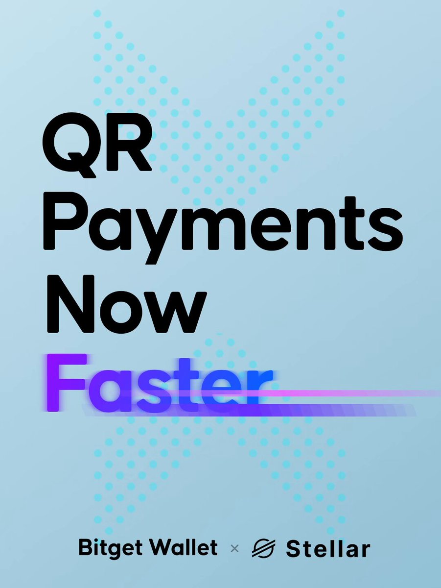 The image features a poster for QR payments that says "QR Payments Now Faster" written in purple text against a blue background with white dots. The poster also includes an image of a QR code, which could be used to scan and complete the payment process. The text on the poster is related to the post about making QR payments faster by highlighting how the app works.
