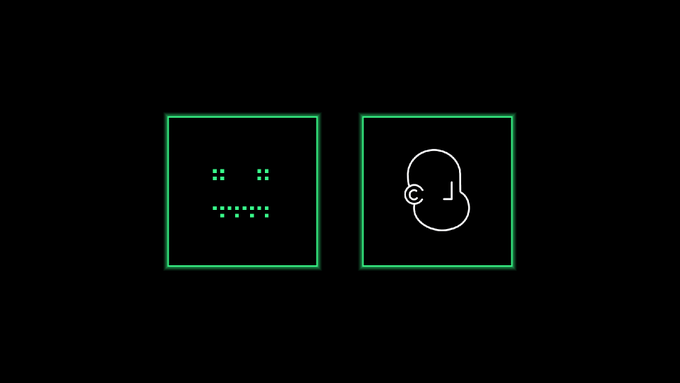 The image features a stark black background with two squares, one of which contains an icon that appears to depict a face or human-like shape resembling a smiley face, while the other square has a silhouette of a person's head. The caption above this image reads "Welcome to the 10k supply season [ @npconchain holders are now locked in for GTD]". This seems to be part of an advertisement related to the Twitter account @npconchain and potentially an email or social media post.