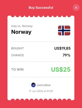 The image shows a screenshot of a mobile app's interface that appears to be designed for playing a game. The main focus of the app is an advertisement for the game "World Cup" with a goal of buying something in Norway at 79%. Users can also interact with the text within the app displaying information about the game and its features, such as the time it will start on 16th June 2026 at 1:30 pm. The layout of the app appears to be optimized for mobile use, providing users with an easy way to engage with the game or access relevant information quickly and conveniently.