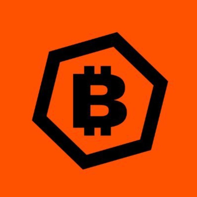 A Bitcoin Cash (BCH) logo featuring a black 'B' symbol inside a black hexagonal border on a solid orange background.