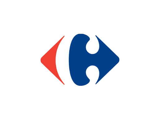 The image features the Carrefour logo, the recognizable red and blue stylized "C" emblem of the French retail giant. This relates to the post about Cryptonow launching Bitcoin gift cards at 2,284 points of sale in France, including Carrefour stores, allowing customers to purchase between €25 and €500 worth of Bitcoin directly in store.