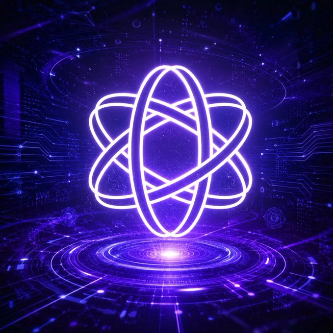 The image features a neon symbol of an atom, surrounded by blue lights that create a futuristic atmosphere. The atoms are connected with white lines, giving them a glowing appearance. The background consists of various computer-generated elements, such as circuit boards and wires, which further emphasize the digital nature of the scene. The post discusses how AI agents don't want to stop calculating gas, games don't want users paying fees for every interaction, creators don't want payment eaten by transaction costs, and apps don't want friction. This futuristic setting with glowing atoms and computer-generated elements aligns with the post's message about the potential of XPR Network in terms of fast settlement and real accounts.