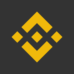 The image displays the Binance logo, a yellow geometric design featuring a central diamond shape flanked by smaller diamond elements, set against a dark background—visually representing the cryptocurrency exchange mentioned in the article about its plans to re-enter the UK market under new FCA regulations.