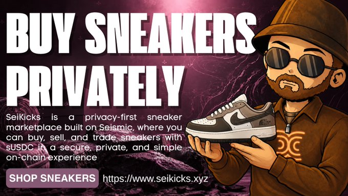 The image features a man wearing sunglasses, holding up a sneaker in his hand. The background of the image has purple hues with white text that reads "Buy Sneakers Privately". This suggests that the man might be selling private sneakers or promoting a private marketplace for sneaker purchases.