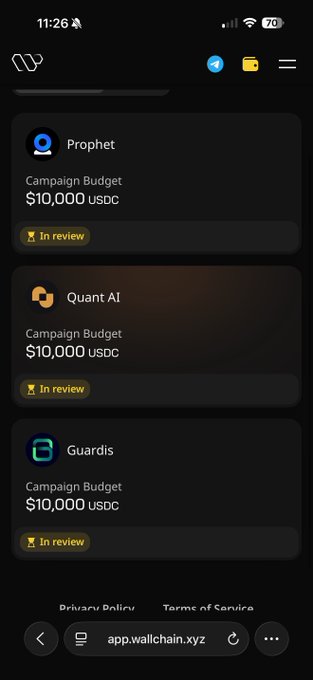 A screen shot shows an advertisement for 3 different campaigns that are currently running or have been approved by the community, with their respective prices displayed prominently. The user has applied to all three of them and left some prices untouched while others have already been accepted, as part of a campaign against chargebacks on these platforms.