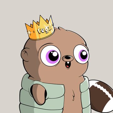 A cartoon illustration of a cute otter character wearing a green hoodie and a gold crown labeled 'in-cugs'.
