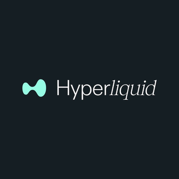 The image displays the Hyperliquid logo, featuring a teal abstract symbol next to the brand name "Hyperliquid" in white text on a dark background, corresponding to the cryptocurrency exchange mentioned in the post predicting HYPE could reach $319 by 2028.