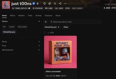 A screenshot of a "Just 100ns" website displays a product page for "Top 100 #96 MNT" with a red box image labeled "Without attempting, you'd never know," alongside promotional text for "just_t00ns" services highlighting GTD and FCFS options.