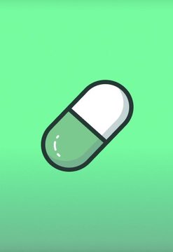 A green pill illustration paired with a celebratory post about the Pump.fun launchpad ("pump") recovering to the top of the market despite recent criticism, with the pill likely symbolizing a token or coin on the Solana-based platform.