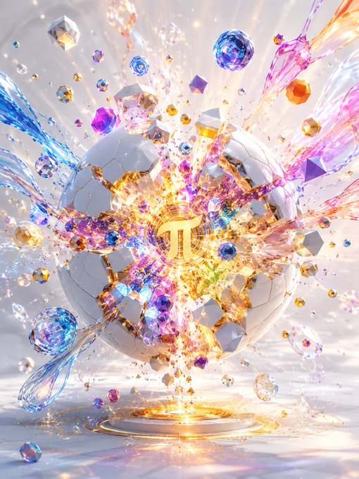 A golden Pi (π) symbol sits at the heart of a shattered, luminous sphere with colorful crystalline fragments and liquid bursts exploding outward, visually representing the explosive and divisive nature of the 314K GCV (Global Consensus Value) debate within the Pi Network community. The image's bursting energy mirrors the post's questioning of whether this widely-cited valuation is a collective illusion or a deliberate psychological gap crafted by the core team, with the central Pi symbol symbolizing the currency at the center of the controversy.