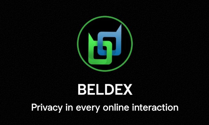 The BELDEX logo featuring green and blue interlocking shapes in a circle with the tagline "Privacy in every online interaction."