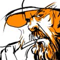 A small digital sketch or painting featuring orange and white character designs in a stylized art style.