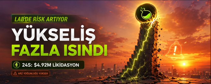 The image features a large billboard with an advertisement for a game called "Yukselis Fazla Isindi" or "Lab İÇİN TEHLİKE ÇANLARI MI ÇALIYOR". The advertisement is displayed on a gray background, and it includes a yellow lightning bolt symbolizing the game. The text in the image reads: "Lab İÇİN TEHLİKE ÇANLARI MI ÇALIYOR? LAB son 30 günde %" 900+ son строк, 90+ son строк. Bu tarz parabolik hareketlerden sonra piyasa genelde ikiye ayrılır. ... sonar. sonar." The image also includes an audio clip of the game's sound effects and music.