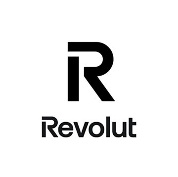 The image shows the Revolut logo, featuring a stylized "R" above the word "Revolut" in black text on a white background. This branding relates to the post announcing Revolut's selection of Polygon for its new euro stablecoin ($EURR), with the rollout beginning in Denmark, Poland, and Portugal.