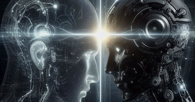 The image features a futuristic scene with two heads, one of which has a computer screen above its head while the other has a robot's head below it. The computer screen displays a bright light, possibly representing a vision or idea that captures attention first. The robot's head is also illuminated by a similar light source. The background appears to be a black and white image with lines and dots, which could symbolize complex systems or networks.

The post discusses the differences between @useTria and @wallchain, two crypto projects that are quietly solving problems in the industry. Both projects focus on reducing friction and making crypto interactions feel smoother for users. The image seems to be promoting these projects by highlighting their unique features and how they can benefit users.