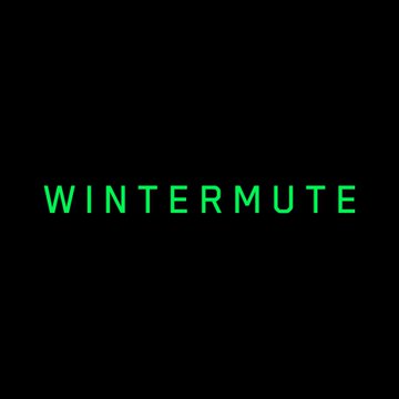 The word "WINTERMUTE" glows in green capital letters against a black background, evoking the iconic terminal/CRT aesthetic of the Cyberpunk 2077 franchise. The post's question "Sounds familiar?" likely references Wintermute, the rogue AI and central plot element from William Gibson's *Neuromancer* that inspired elements of the game's story.