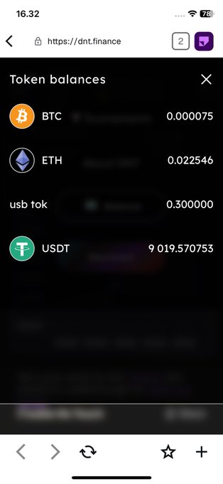 The image shows a phone screen displaying a trading app with various cryptocurrency symbols, including Bitcoin, Etherium, and USDT. The text on the screen indicates that the user has made some transactions or is currently tracking their progress. The post also mentions that the user's favorite DApp is gQuack.