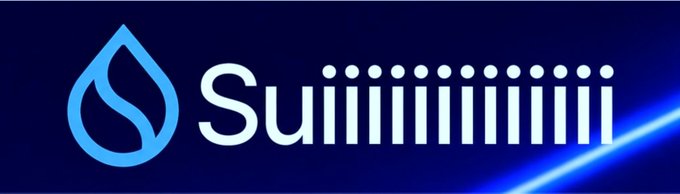 A logo featuring a blue water droplet icon next to the text 'Suiiiiiiiiiiiiii' with an extended 'i' letter sequence, set against a dark blue background with light streaks.